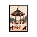Picture of Le Petit Chien Tea Party _GroupedProduct_Rectangle_Portrait_Framed_Matted_