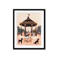 Picture of Le Petit Chien Tea Party _GroupedProduct_Rectangle_Portrait_Framed_Matted_