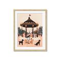 Picture of Le Petit Chien Tea Party _GroupedProduct_Rectangle_Portrait_Framed_Matted_
