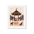 Picture of Le Petit Chien Tea Party _GroupedProduct_Rectangle_Portrait_Framed_Matted_