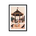 Picture of Le Petit Chien Tea Party _GroupedProduct_Rectangle_Portrait_Framed_Matted_