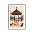 Picture of Le Petit Chien Tea Party _GroupedProduct_Rectangle_Portrait_Framed_Matted_