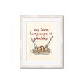 Picture of My Love Language is Poutine _GroupedProduct_Rectangle_Portrait_Framed_Matted_