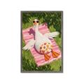 Picture of The Tanning Duck _GroupedProduct_Rectangle_Portrait_Framed_Matted_