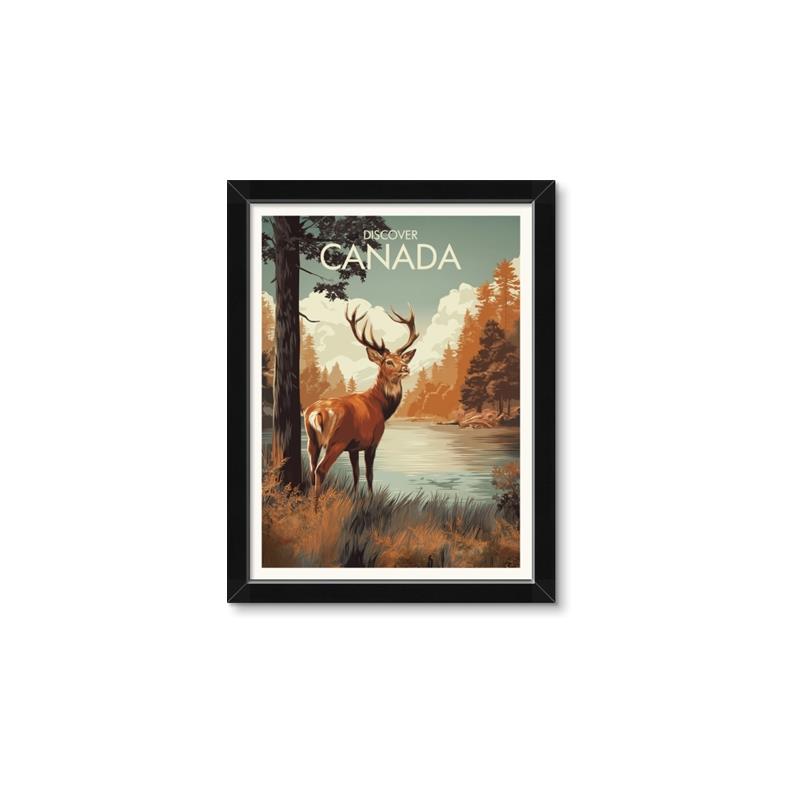 Picture of Canadian Deer _GroupedProduct_Rectangle_Portrait_Framed_Matted_
