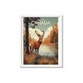 Picture of Canadian Deer _GroupedProduct_Rectangle_Portrait_Framed_Matted_