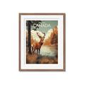 Picture of Canadian Deer _GroupedProduct_Rectangle_Portrait_Framed_Matted_