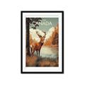 Picture of Canadian Deer _GroupedProduct_Rectangle_Portrait_Framed_Matted_