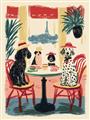 Picture of Café Canine _GroupedProduct_Rectangle_Portrait_Unframed_Print_Only_