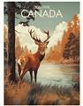 Picture of Canadian Deer _GroupedProduct_Rectangle_Portrait_Unframed_Print_Only_