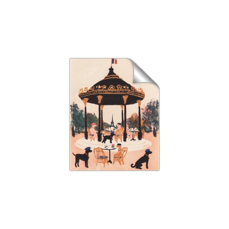 Picture of Le Petit Chien Tea Party _GroupedProduct_Rectangle_Portrait_Unframed_Print_Only_