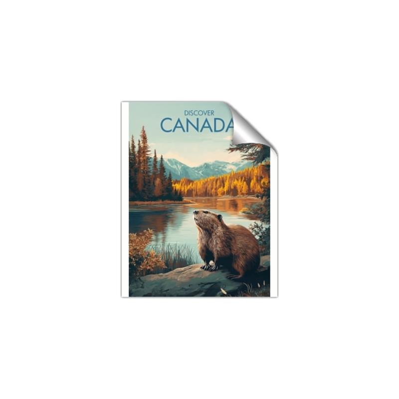 Picture of Canadian Beavers _GroupedProduct_Rectangle_Portrait_Unframed_Print_Only_