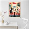 Picture of Café Canine _GroupedProduct_Rectangle_Portrait_Canvas_Framed_