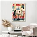 Picture of Café Canine _GroupedProduct_Rectangle_Portrait_Canvas_Framed_