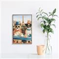 Picture of Tea Time at the Tower _GroupedProduct_Rectangle_Portrait_Canvas_Framed_