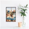 Picture of Tea Time at the Tower _GroupedProduct_Rectangle_Portrait_Canvas_Framed_