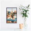 Picture of Tea Time at the Tower _GroupedProduct_Rectangle_Portrait_Canvas_Framed_