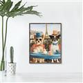 Picture of Tea Time at the Tower _GroupedProduct_Rectangle_Portrait_Canvas_Framed_