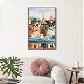Picture of Tea Time at the Tower _GroupedProduct_Rectangle_Portrait_Canvas_Framed_