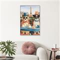Picture of Tea Time at the Tower _GroupedProduct_Rectangle_Portrait_Canvas_Framed_