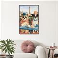 Picture of Tea Time at the Tower _GroupedProduct_Rectangle_Portrait_Canvas_Framed_