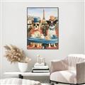 Picture of Tea Time at the Tower _GroupedProduct_Rectangle_Portrait_Canvas_Framed_