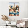 Picture of Tea Time at the Tower _GroupedProduct_Rectangle_Portrait_Canvas_Framed_