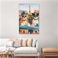 Picture of Tea Time at the Tower _GroupedProduct_Rectangle_Portrait_Canvas_Framed_