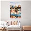 Picture of Tea Time at the Tower _GroupedProduct_Rectangle_Portrait_Canvas_Framed_