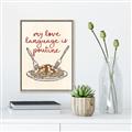 Picture of My Love Language is Poutine _GroupedProduct_Rectangle_Portrait_Canvas_Framed_