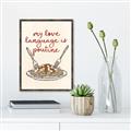 Picture of My Love Language is Poutine _GroupedProduct_Rectangle_Portrait_Canvas_Framed_