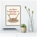 Picture of My Love Language is Poutine _GroupedProduct_Rectangle_Portrait_Canvas_Framed_