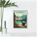 Picture of Canadian Brown Bear _GroupedProduct_Rectangle_Portrait_Canvas_Framed_