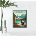 Picture of Canadian Brown Bear _GroupedProduct_Rectangle_Portrait_Canvas_Framed_