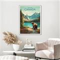 Picture of Canadian Brown Bear _GroupedProduct_Rectangle_Portrait_Canvas_Framed_
