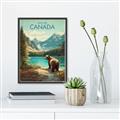 Picture of Canadian Brown Bear _GroupedProduct_Rectangle_Portrait_Canvas_Framed_