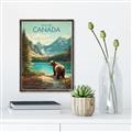 Picture of Canadian Brown Bear _GroupedProduct_Rectangle_Portrait_Canvas_Framed_
