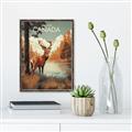 Picture of Canadian Deer _GroupedProduct_Rectangle_Portrait_Canvas_Framed_