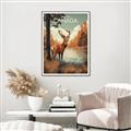 Picture of Canadian Deer _GroupedProduct_Rectangle_Portrait_Canvas_Framed_