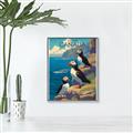 Picture of Perched Above the Blue _GroupedProduct_Rectangle_Portrait_Canvas_Framed_