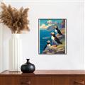 Picture of Perched Above the Blue _GroupedProduct_Rectangle_Portrait_Canvas_Framed_