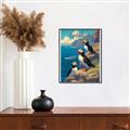 Picture of Perched Above the Blue _GroupedProduct_Rectangle_Portrait_Canvas_Framed_