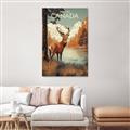Picture of Canadian Deer _GroupedProduct_Rectangle_Portrait_Unframed_Print_Only_