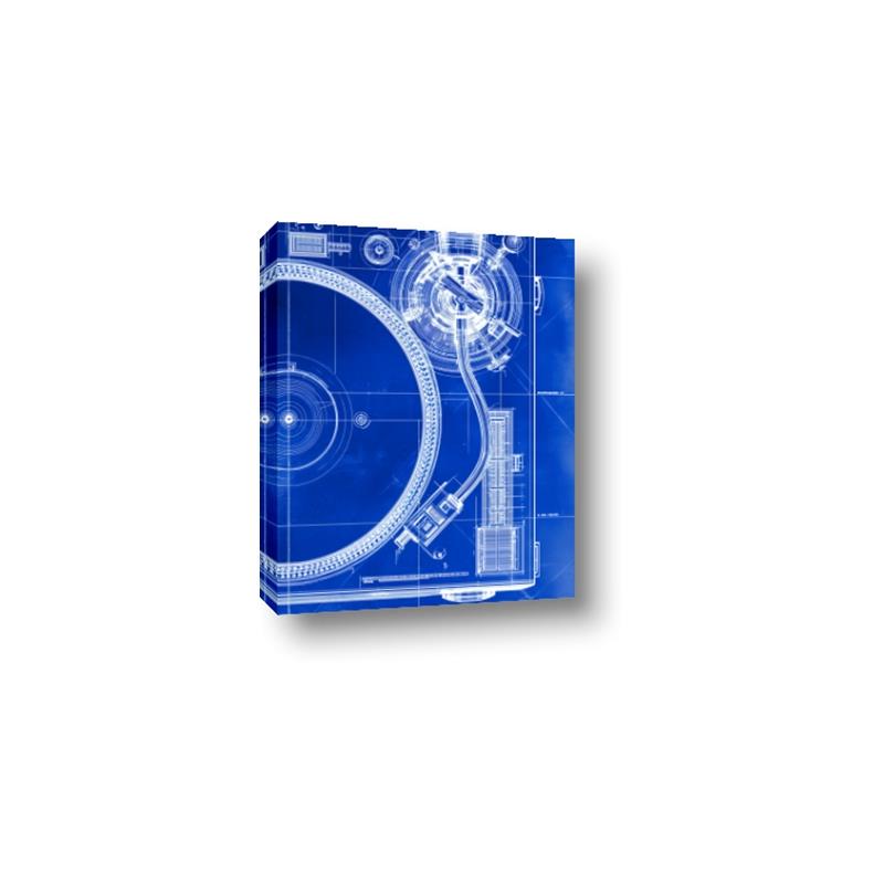 Picture of Blue Print Vinyl I _GroupedProduct_Rectangle_Portrait_Photography _GroupedProduct_Rectangle_Portrait_Canvas_
