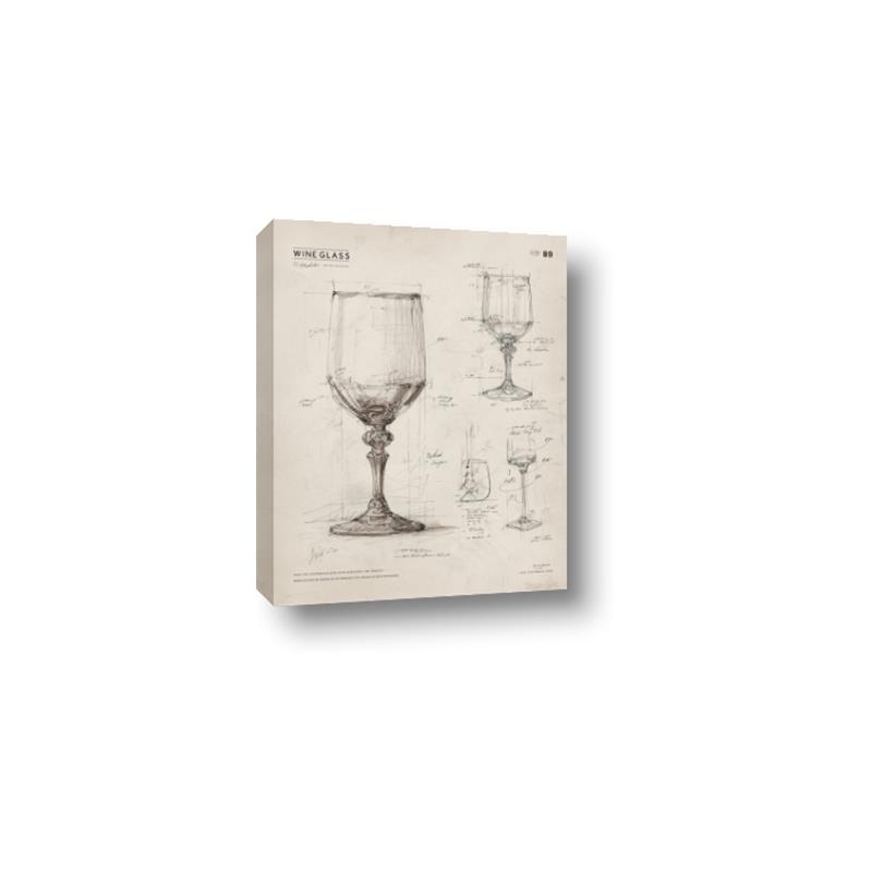 Picture of Sketch of a Wine Glass _GroupedProduct_Rectangle_Portrait_Canvas_