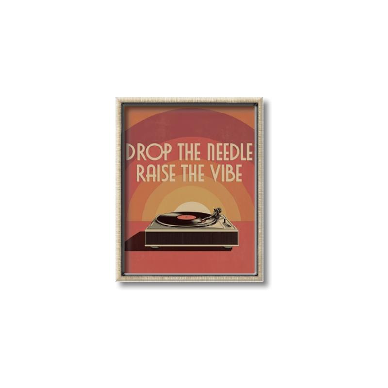 Picture of Drop the Needle, Raise the Vibe _GroupedProduct_Rectangle_Portrait_Canvas_Framed_