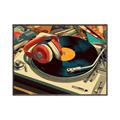Picture of Disk Jockey  _GroupedProduct_Rectangle_Landscape_Canvas_Framed_