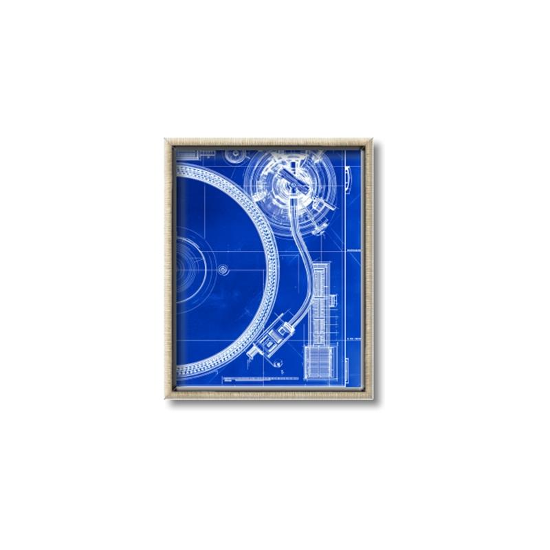 Picture of Blue Print Vinyl I _GroupedProduct_Rectangle_Portrait_Photography _GroupedProduct_Rectangle_Portrait_Canvas_Framed_