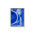Picture of Blue Print Vinyl I _GroupedProduct_Rectangle_Portrait_Photography _GroupedProduct_Rectangle_Portrait_Canvas_Framed_