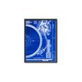 Picture of Blue Print Vinyl I _GroupedProduct_Rectangle_Portrait_Photography _GroupedProduct_Rectangle_Portrait_Canvas_Framed_